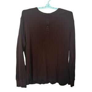 Merona Pullover Crew Neck Ribbed Knit Sweater Brown Sz XL 100% Cotton‎